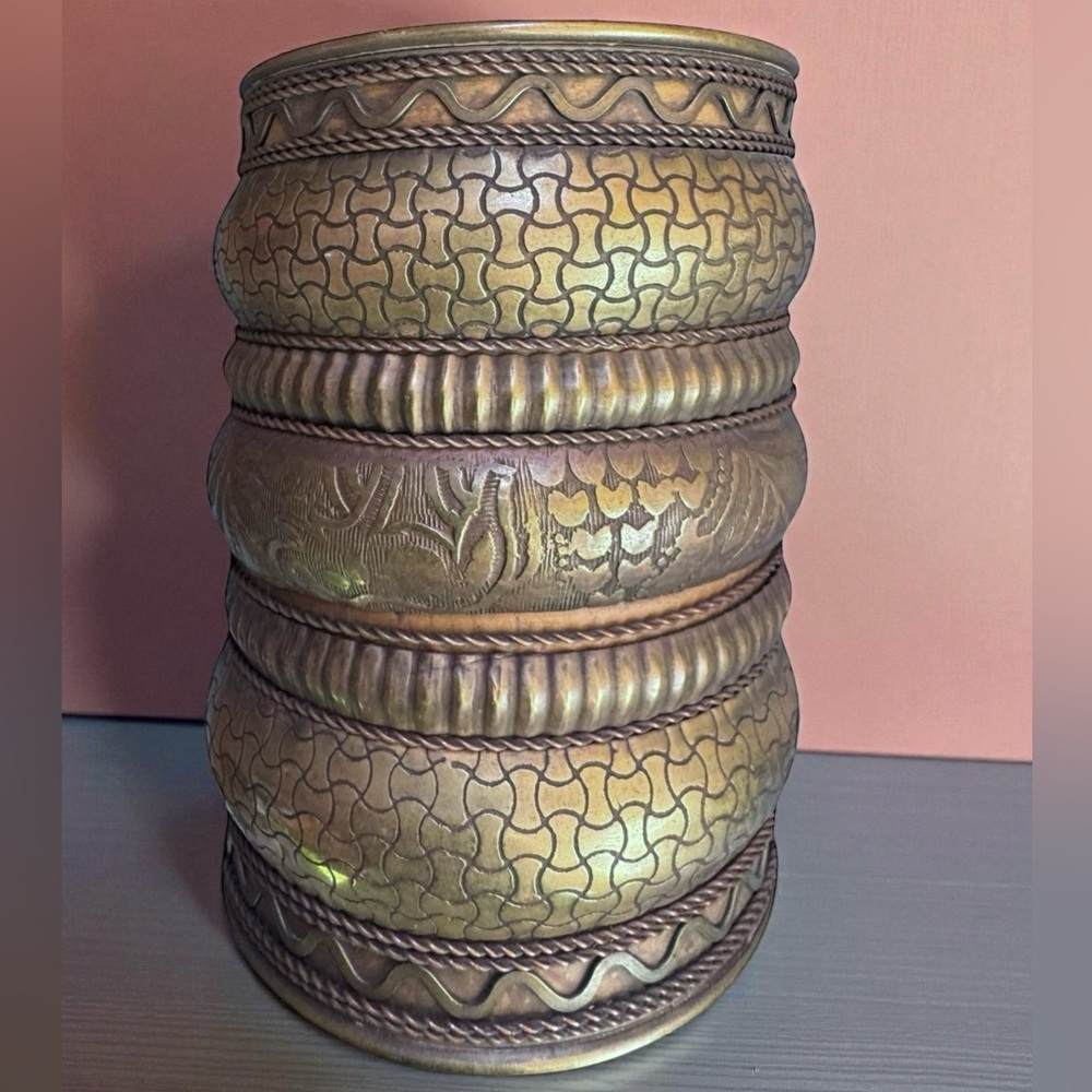 Vintage Handmade LARGE Tribal Metal
Cuff Bracelet.